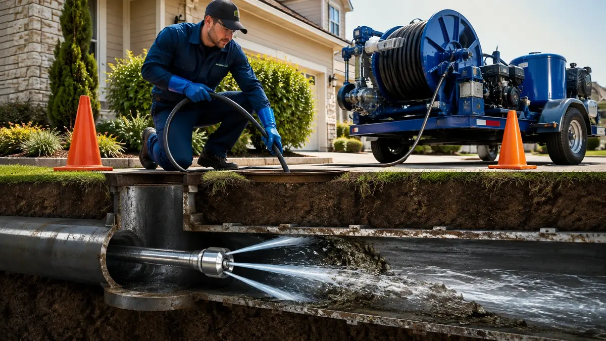 Main Sewer Line Hydro Jet Cleaning in Laguna Beach