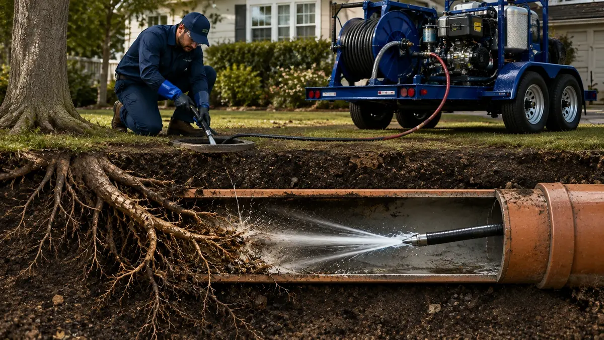 Tree Root Removal with Hydro Jetting in Laguna Beach